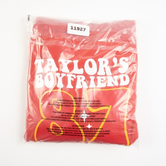 TAYLOR SWIFT "Taylor's Boyfriend 87" red crewneck sweatshirt size XS - Picture 8 of 8